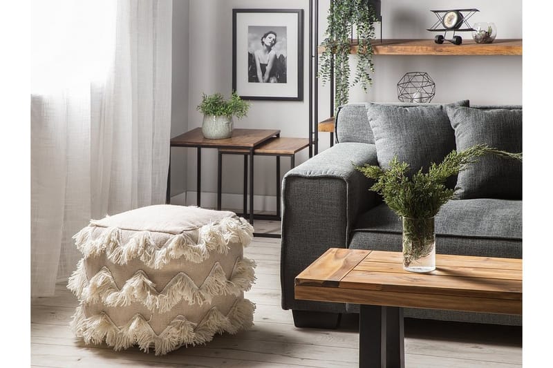 Nashik Sittpuff 45 cm - Beige - Möbler - Stolar & fåtöljer - Pall & puff - Sittpuff