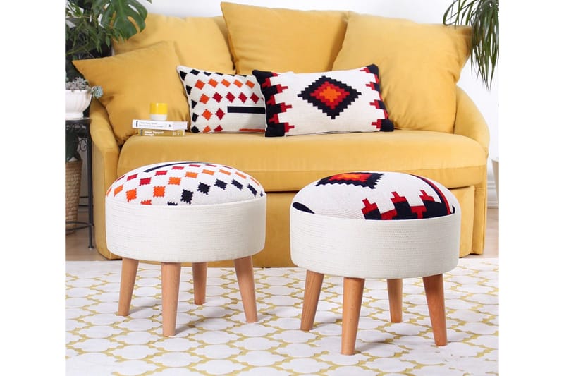 Opelousas Sittpuff 46 cm - Flerfärgad - Möbler - Stolar & fåtöljer - Pall & puff - Sittpuff