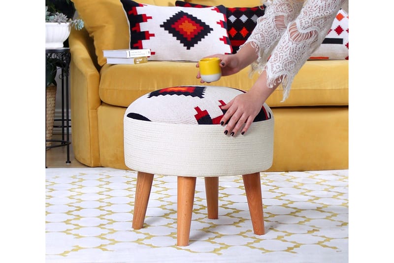 Opelousas Sittpuff 46 cm - Flerfärgad - Möbler - Stolar & fåtöljer - Pall & puff - Sittpuff