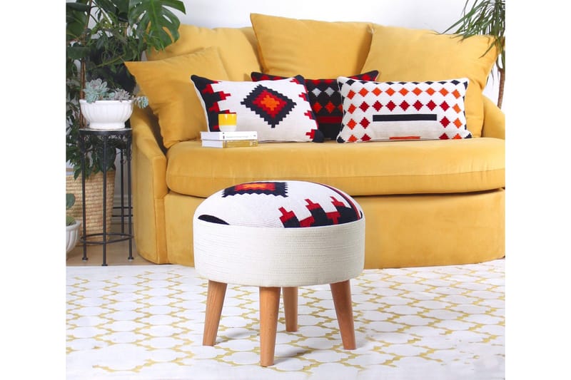 Opelousas Sittpuff 46 cm - Flerfärgad - Möbler - Stolar & fåtöljer - Pall & puff - Sittpuff