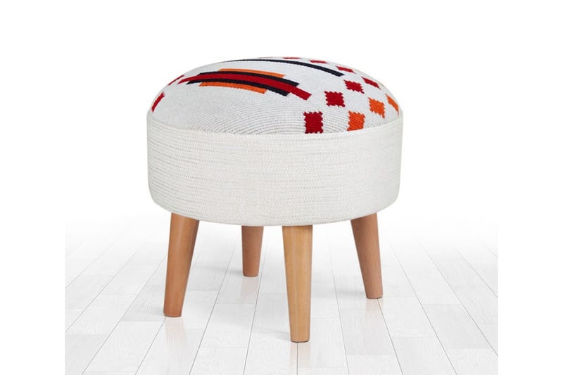 Opelousas Sittpuff 46 cm - Vit - Möbler - Stolar & fåtöljer - Pall & puff - Sittpuff