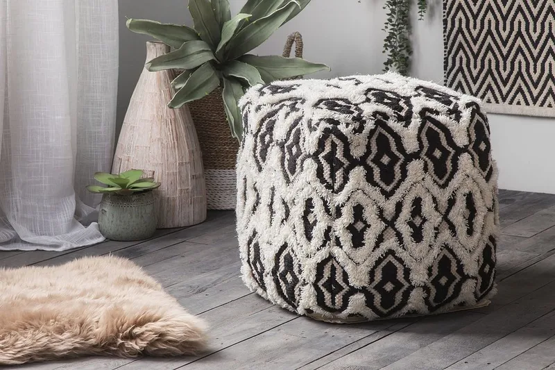 Orai Sittpuff 45 cm - Svart - Möbler - Stolar & fåtöljer - Pall & puff - Sittpuff