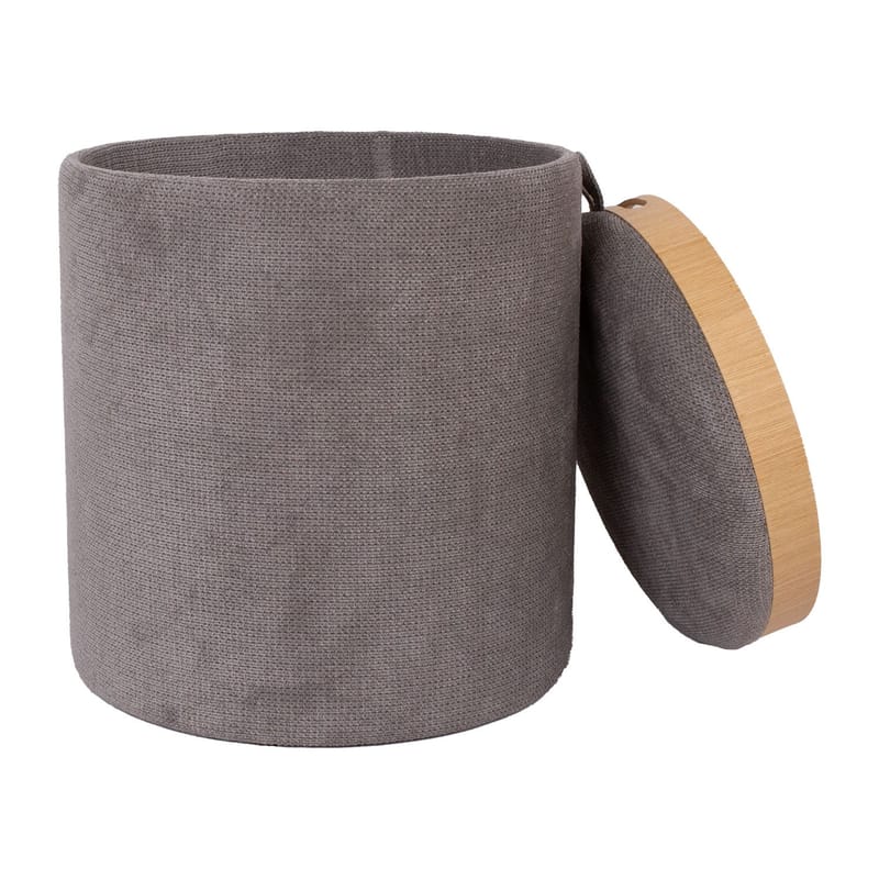 Ottoman/bord Hiro med förvaring och bricka 39x44 cm - Grå - Möbler - Stolar & fåtöljer - Pall & puff - Sittpuff