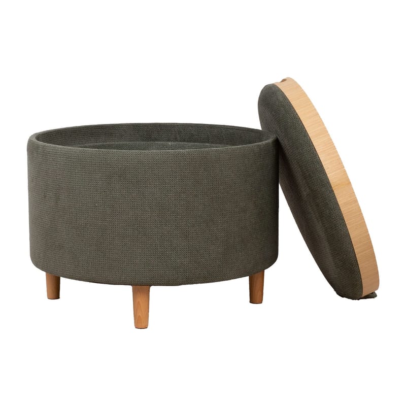 Ottoman/bord Hiro med förvaring och bricka 56x42,5 cm - Grön - Möbler - Stolar & fåtöljer - Pall & puff - Sittpuff