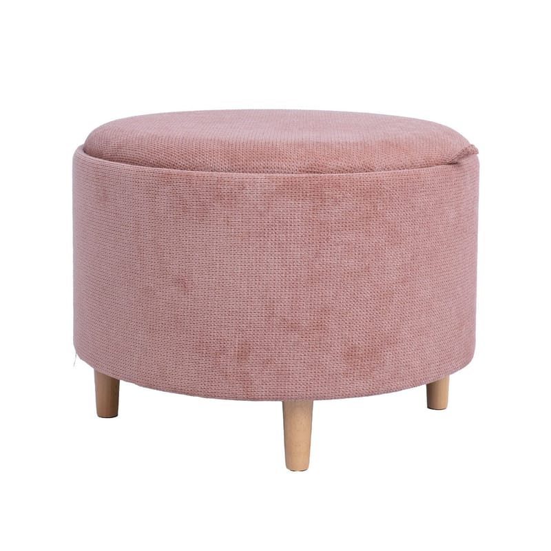 Ottoman/bord Hiro med förvaring och bricka 56x42,5 cm - Rosa - Möbler - Stolar & fåtöljer - Pall & puff - Sittpuff