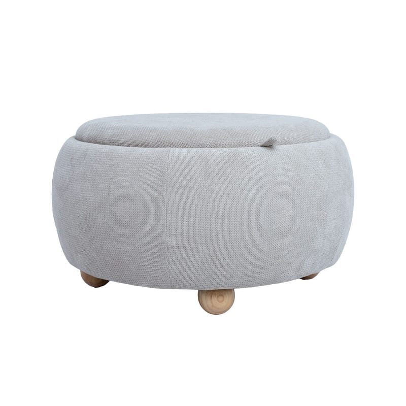 Ottoman/bord Hiro med förvaring och bricka 67x38 cm - Beige - Möbler - Stolar & fåtöljer - Pall & puff - Sittpuff
