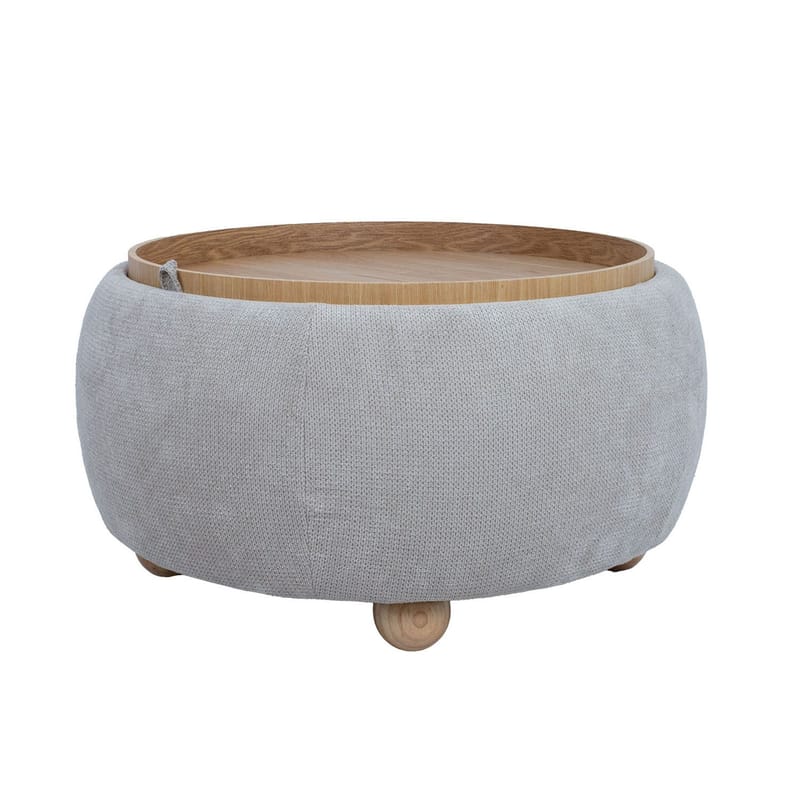 Ottoman/bord Hiro med förvaring och bricka 67x38 cm - Beige - Möbler - Stolar & fåtöljer - Pall & puff - Sittpuff