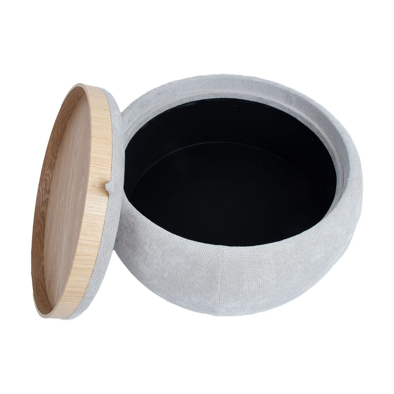 Ottoman/bord Hiro med förvaring och bricka 67x38 cm - Beige - Möbler - Stolar & fåtöljer - Pall & puff - Sittpuff