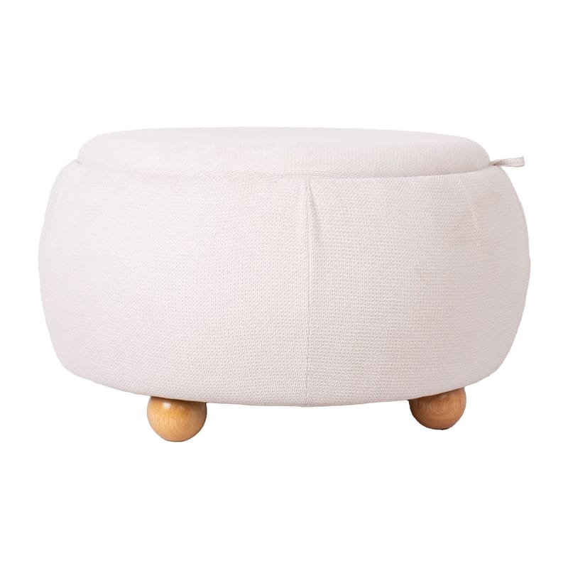 Ottoman/bord Hiro med förvaring och bricka 67x38 cm - Vit - Möbler - Stolar & fåtöljer - Pall & puff - Sittpuff