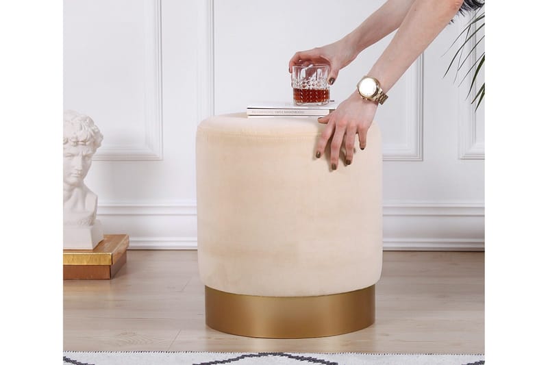 Owensboro Sittpuff 40 cm - Beige - Möbler - Stolar & fåtöljer - Pall & puff - Sittpuff