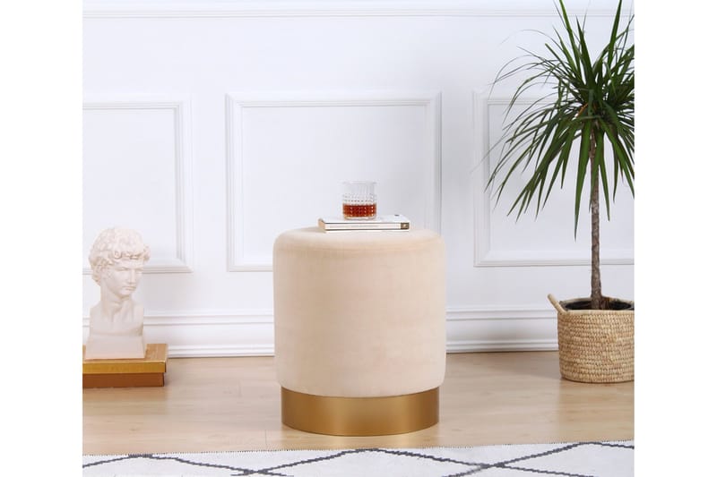 Owensboro Sittpuff 40 cm - Beige - Möbler - Stolar & fåtöljer - Pall & puff - Sittpuff