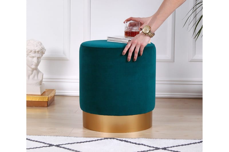 Owensboro Sittpuff 40 cm - Blå - Möbler - Stolar & fåtöljer - Pall & puff - Sittpuff