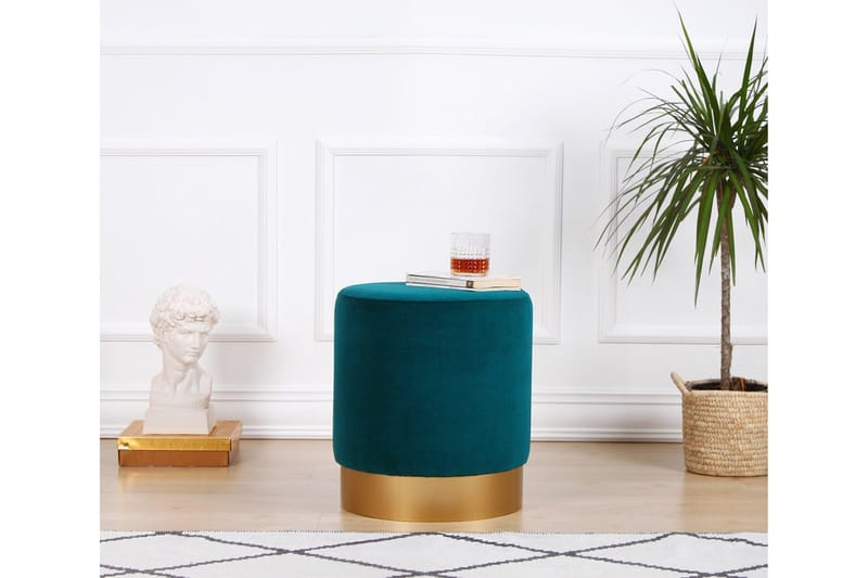 Owensboro Sittpuff 40 cm - Blå - Möbler - Stolar & fåtöljer - Pall & puff - Sittpuff