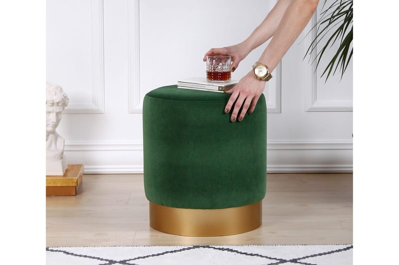 Owensboro Sittpuff 40 cm - Grön - Möbler - Stolar & fåtöljer - Pall & puff - Sittpuff