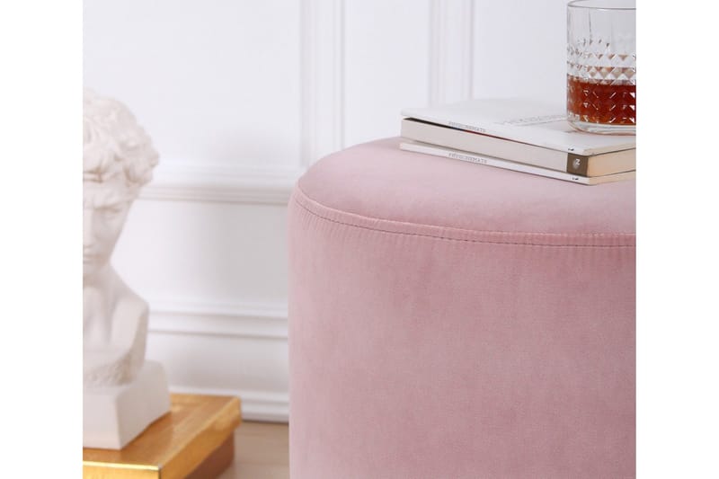 Owensboro Sittpuff 40 cm - Rosa - Möbler - Stolar & fåtöljer - Pall & puff - Sittpuff