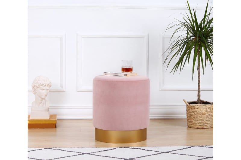 Owensboro Sittpuff 40 cm - Rosa - Möbler - Stolar & fåtöljer - Pall & puff - Sittpuff