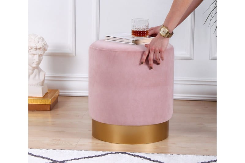 Owensboro Sittpuff 40 cm - Rosa - Möbler - Stolar & fåtöljer - Pall & puff - Sittpuff