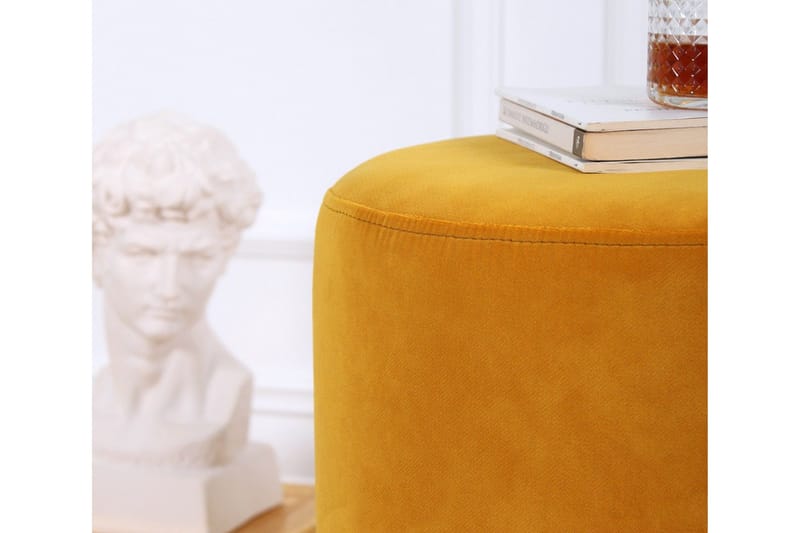 Owensboro Sittpuff 40 cm - Senapsgul - Möbler - Stolar & fåtöljer - Pall & puff - Sittpuff