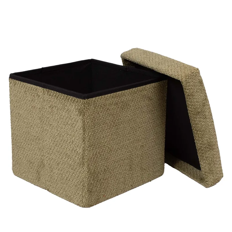 Pall Jesse med förvaring 30x30x30 cm - Grön - Möbler - Stolar & fåtöljer - Pall & puff - Sittpuff