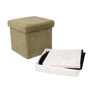 Pall Jesse med förvaring 30x30x30 cm - Grön - Möbler - Stolar & fåtöljer - Pall & puff - Sittpuff - Sittpuff med förvaring