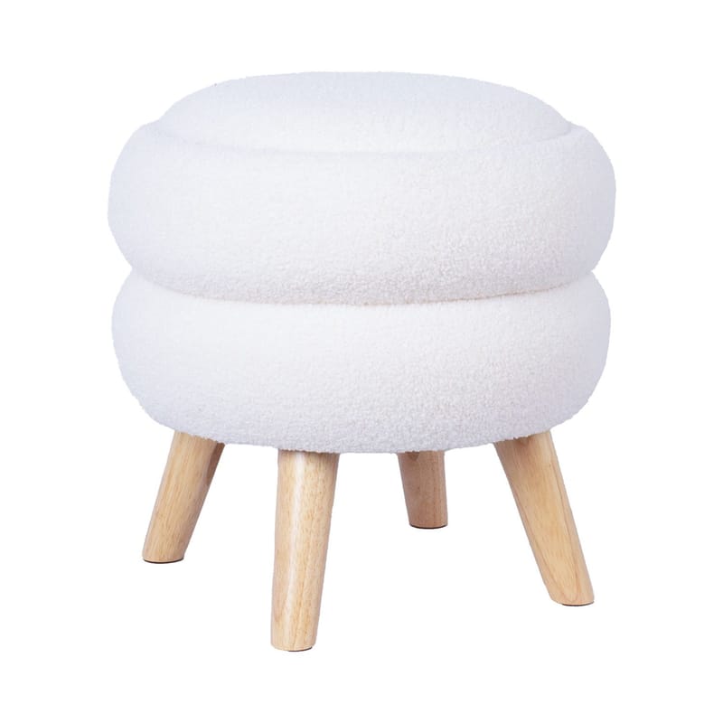 Pall/Bord Hana D40x41 cm, med förvaring - Vit - Möbler - Stolar & fåtöljer - Pall & puff - Sittpuff