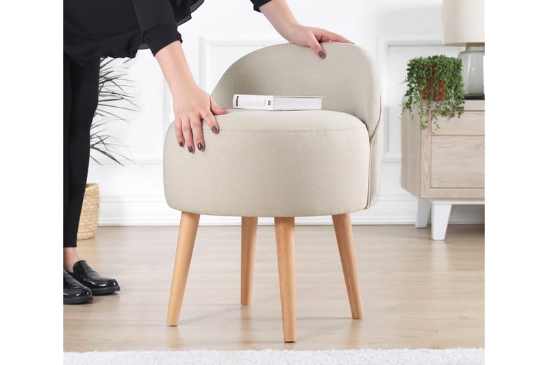 Philippi Sittpuff 42 cm - Beige - Möbler - Stolar & fåtöljer - Pall & puff - Sittpuff