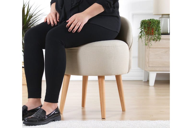 Philippi Sittpuff 42 cm - Beige - Möbler - Stolar & fåtöljer - Pall & puff - Sittpuff