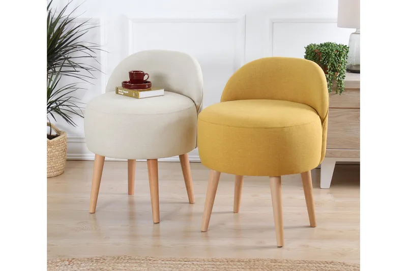 Philippi Sittpuff 42 cm - Beige - Möbler - Stolar & fåtöljer - Pall & puff - Sittpuff