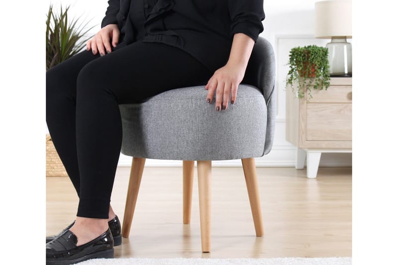 Philippi Sittpuff 42 cm - Grå - Möbler - Stolar & fåtöljer - Pall & puff - Sittpuff