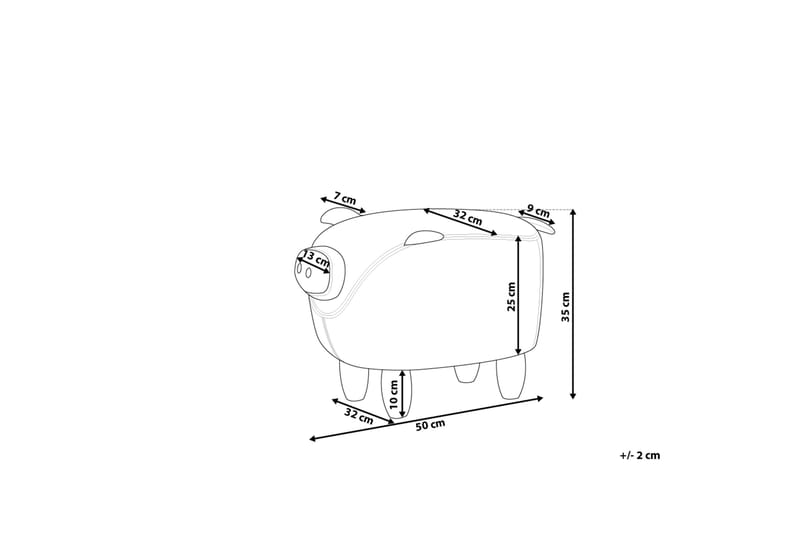 Piggy Sittpuff 50 cm - Gul - Sittpuff