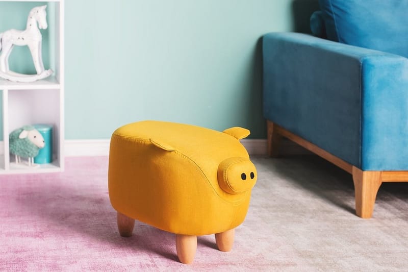 Piggy Sittpuff 50 cm - Gul - Sittpuff