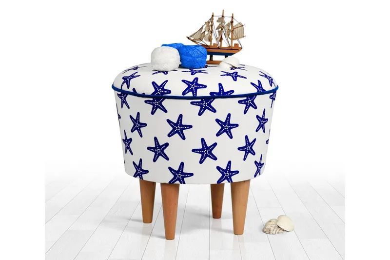 Pradera Sittpuff 42 cm, Blå