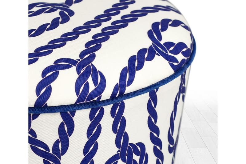 Pradera Sittpuff 42 cm - Blå/Vit - Möbler - Stolar & fåtöljer - Pall & puff - Sittpuff