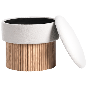 Puff Richey - Off-White - Möbler - Stolar & fåtöljer - Pall & puff - Sittpuff - Sittpuff med förvaring