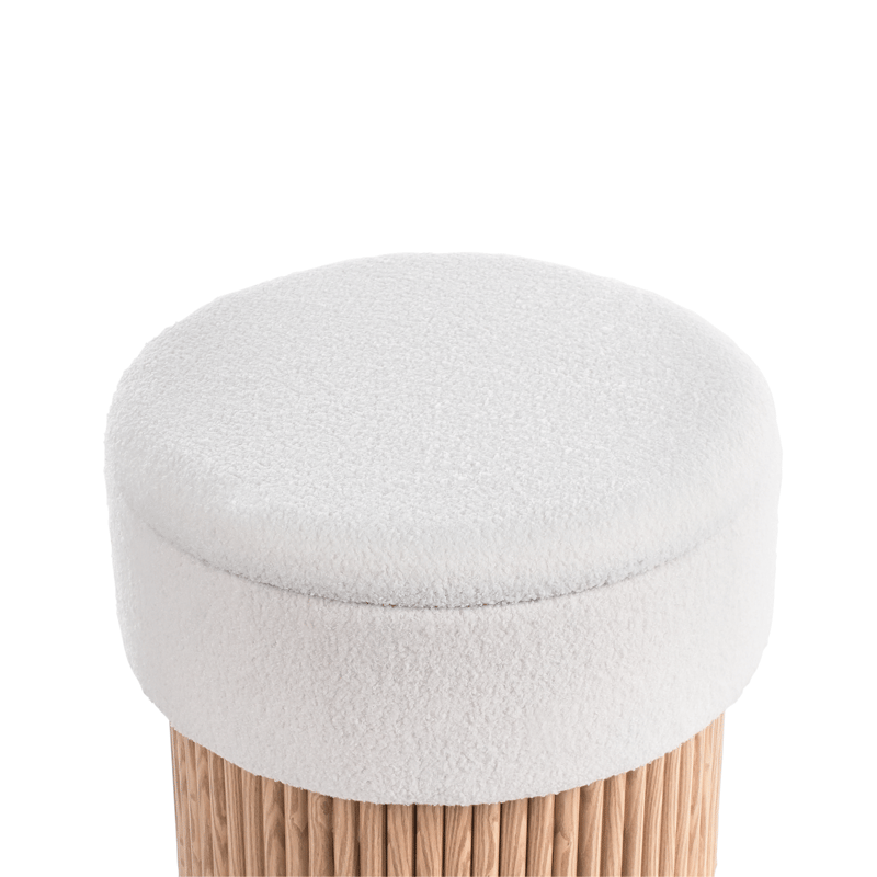 Puff Richey - Off-White - Möbler - Stolar & fåtöljer - Pall & puff - Sittpuff - Sittpuff med förvaring