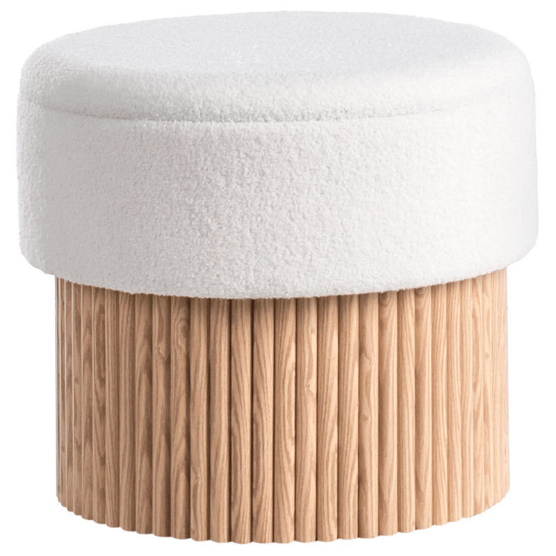 Puff Richey - Off-White - Möbler - Stolar & fåtöljer - Pall & puff - Sittpuff - Sittpuff med förvaring