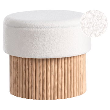 Puff Richey - Off-White - Möbler - Stolar & fåtöljer - Pall & puff - Sittpuff - Sittpuff med förvaring