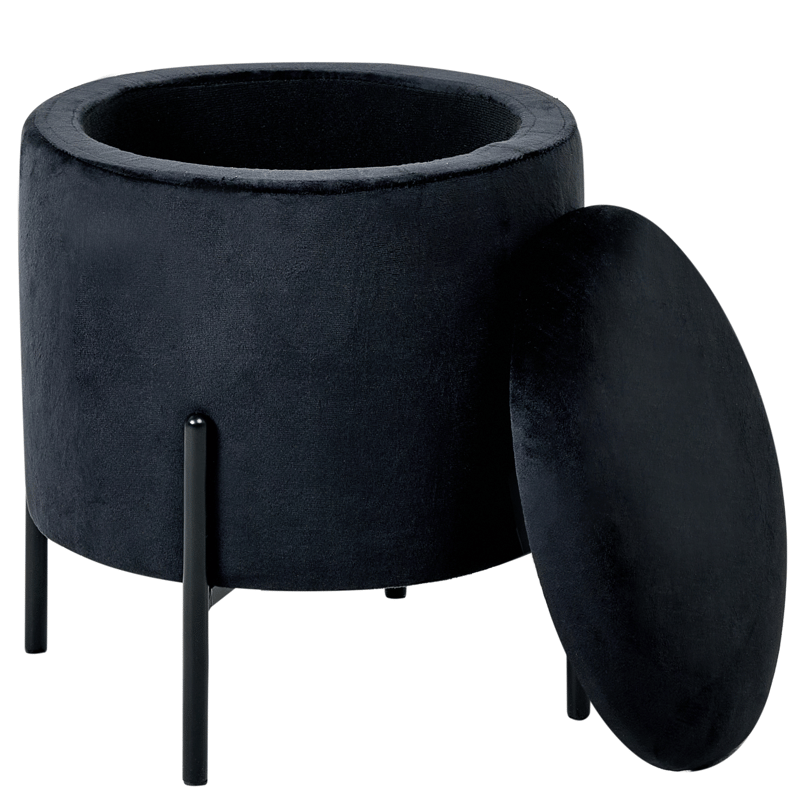 Puff Wenona - Svart - Möbler - Stolar & fåtöljer - Pall & puff - Sittpuff - Sittpuff med förvaring