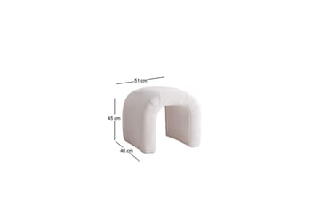 Ramdas Sittpuff 51 cm - Vit - Möbler - Stolar & fåtöljer - Pall & puff - Sittpuff