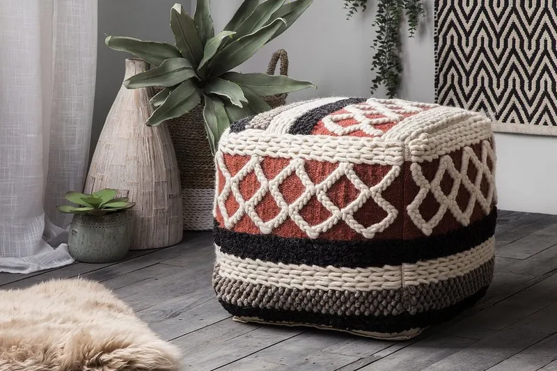 Sagar Sittpuff 48 cm - Flerfärgad - Möbler - Stolar & fåtöljer - Pall & puff - Sittpuff