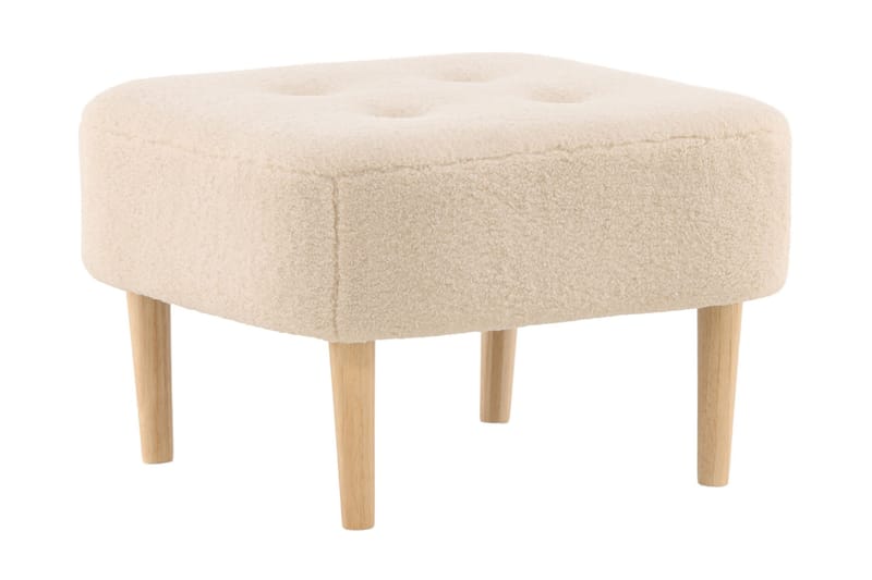 Salina Sittpuff med knappar, Vit