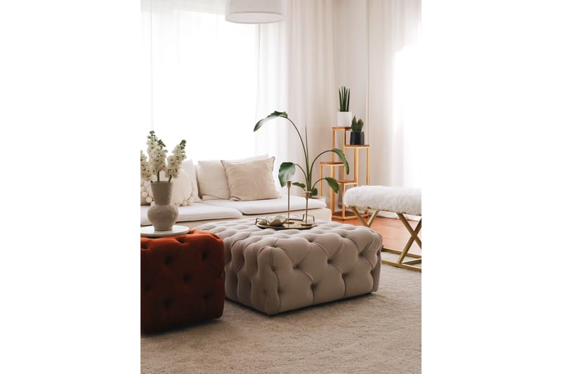 Seban Sittpuff 80 cm - Cream - Möbler - Stolar & fåtöljer - Pall & puff - Sittpuff