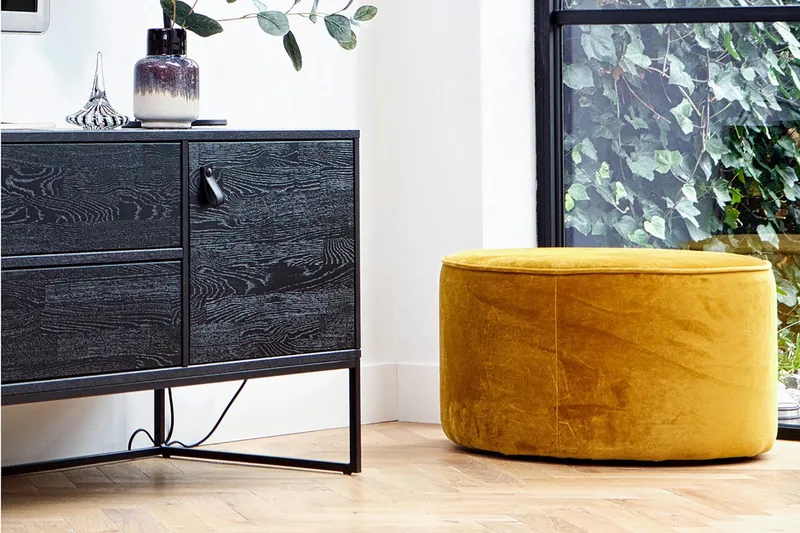 Serra Sittpuff Låg Rund - Ockra - Möbler - Stolar & fåtöljer - Pall & puff - Sittpuff