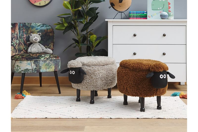 Sheep Sittpuff med Förvaring - Brun - Möbler - Stolar & fåtöljer - Pall & puff - Sittpuff