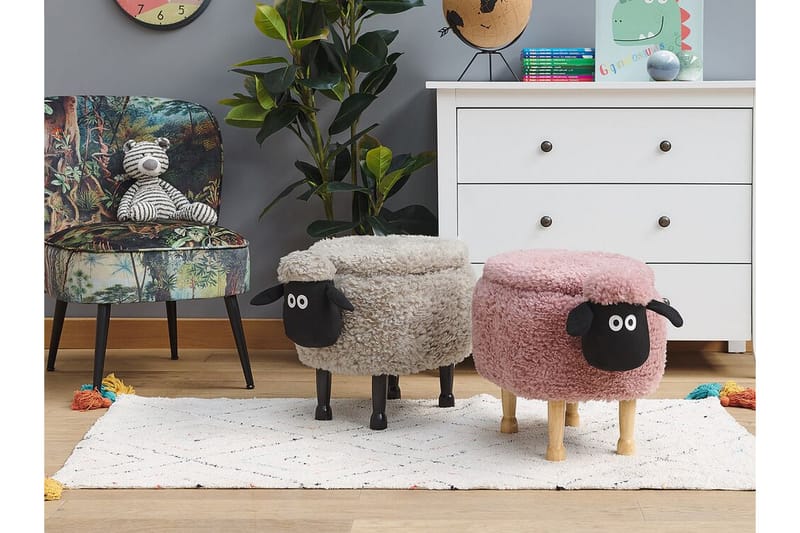 Sheep Sittpuff med Förvaring - Rosa - Sittpuff