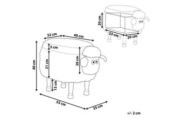 Sheep Sittpuff med Förvaring - Rosa - Möbler - Stolar & fåtöljer - Pall & puff - Sittpuff