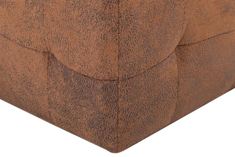 Sittpuff 2 st brun 30x30x30 cm konstmocka - Brun - Möbler - Stolar & fåtöljer - Pall & puff - Sittpuff