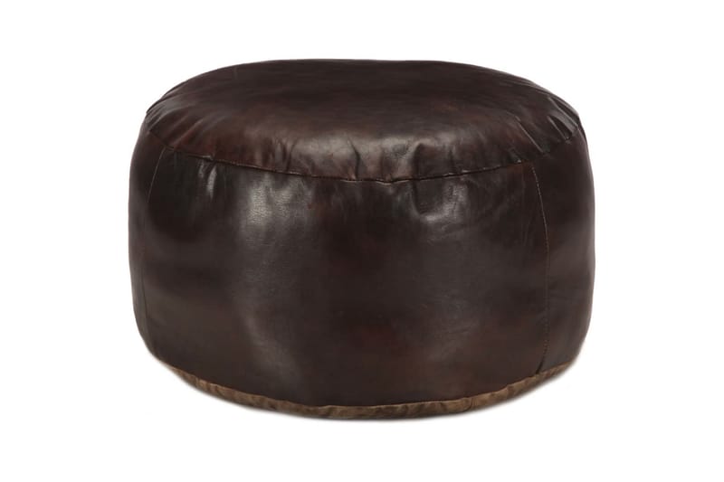 Sittpuff mörkbrun 60x30 cm äkta getskinn - Brun - Möbler - Stolar & fåtöljer - Pall & puff - Sittpuff