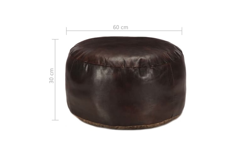 Sittpuff mörkbrun 60x30 cm äkta getskinn - Brun - Möbler - Stolar & fåtöljer - Pall & puff - Sittpuff