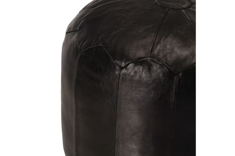 Sittpuff svart 40x35 cm äkta getskinn - Svart - Möbler - Stolar & fåtöljer - Pall & puff - Sittpuff